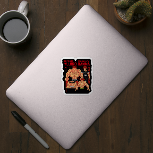 Yujiro Hanma Demon Back Graphic Art by Otaku Vibes